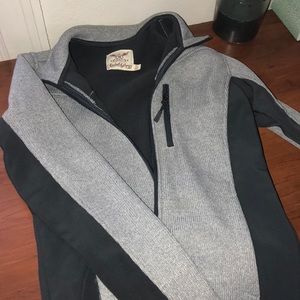 Grey zip up sweater